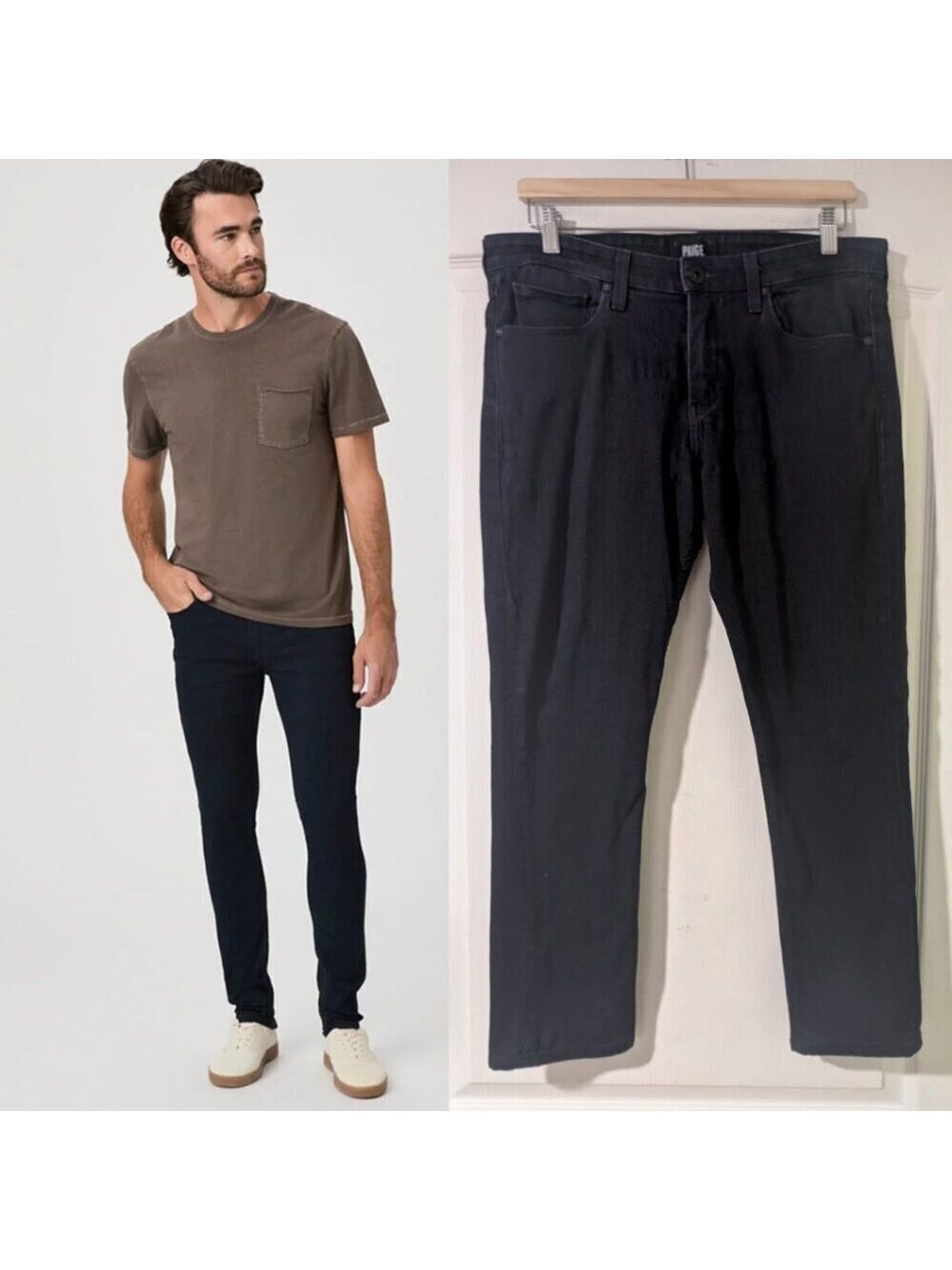 Paige | Croft Skinny Jean In Inkwell Dark Indigo